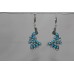 925 sterling silver earrings Marcasite and Turquoise Gemstones Peacock Design